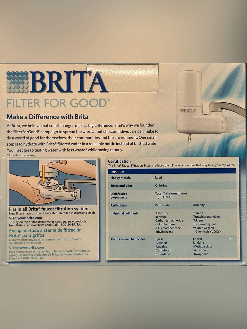 4 NEW BRITA FAUCET FILTER REPLACEMENT WHITE KITCHEN FILTRATION GOOD HOUSEKEEPING